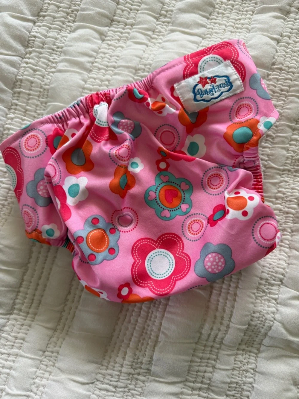 Baby Land Adjustable Pink Floral Reusable Baby Cloth Diaper Cover